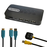 کی وی ام سوئیچ ۴ پورت HDMI 4k دستی ونتولینک مدل HK401